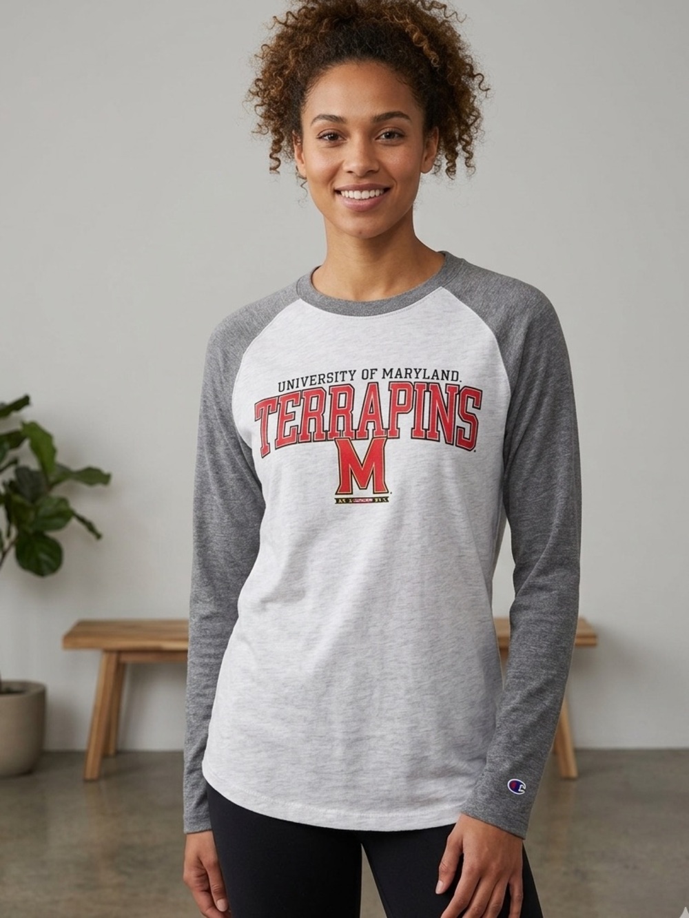 NWT Maryland Terrapins NCAA Champion Raglan Long Sleeve Shirt Size Small